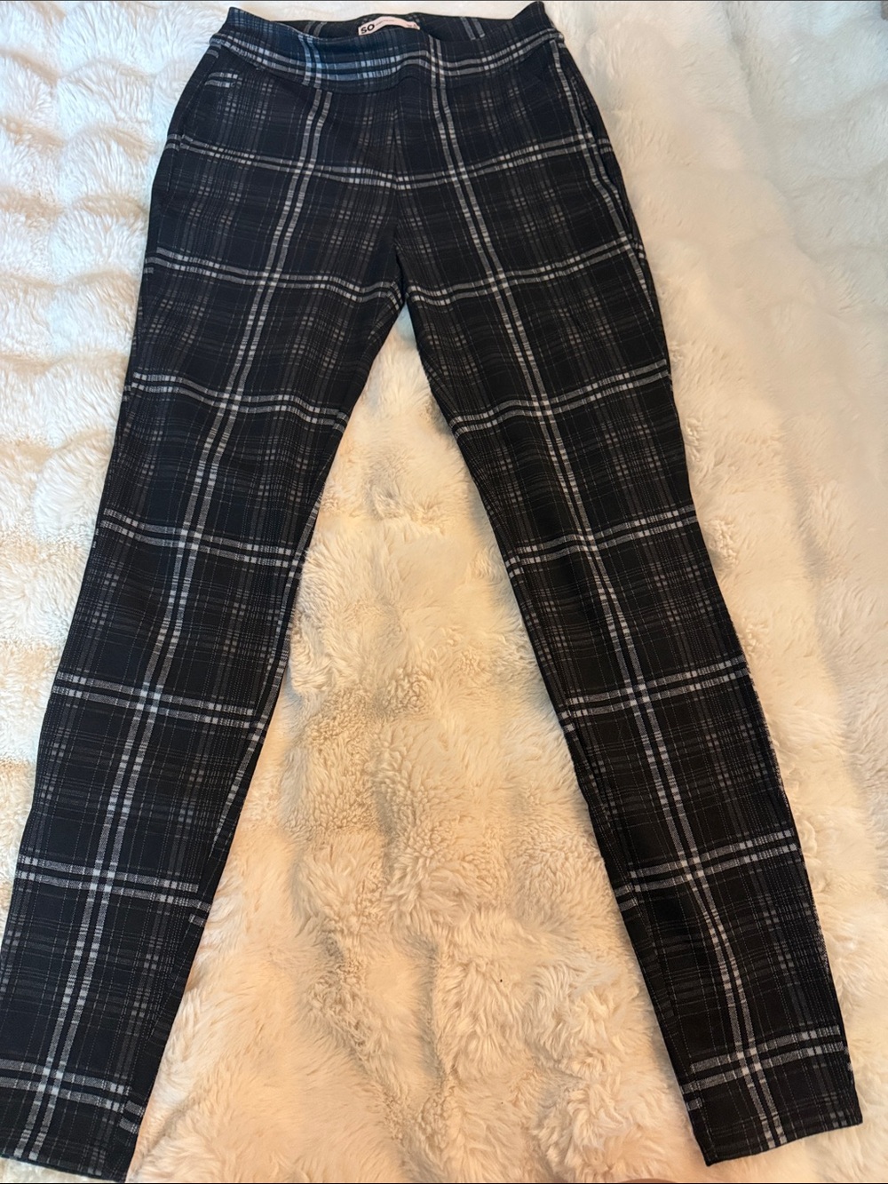 SO Black Plaid Leggings